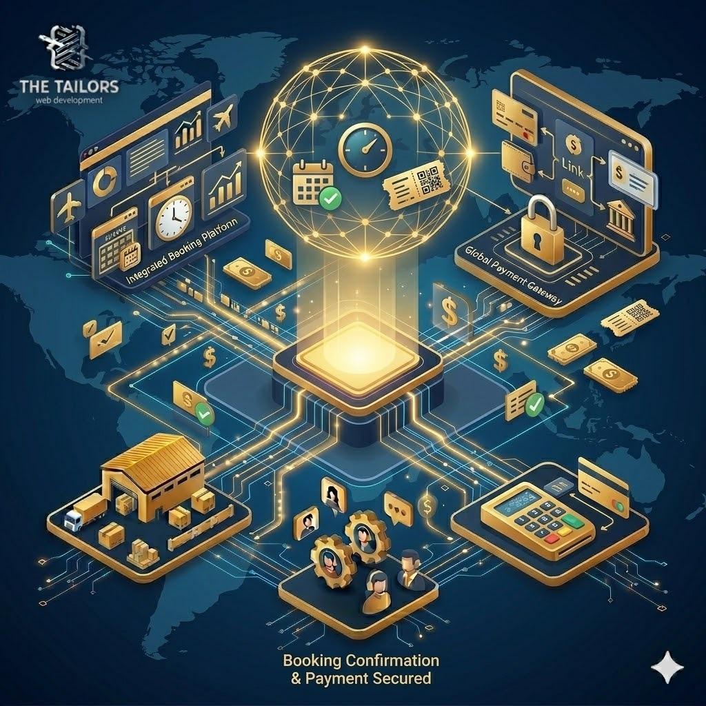 تصميم وتطوير نظام حجز ودفع إلكتروني متكامل للشركات